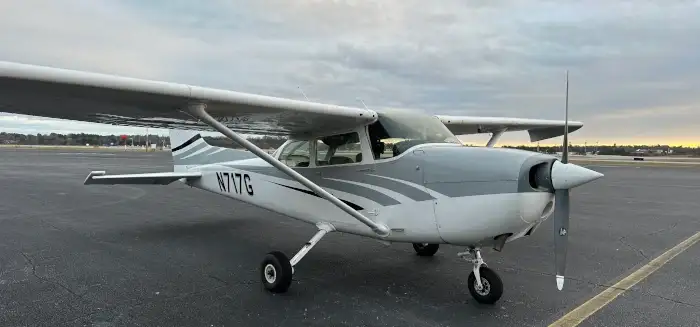 Blue Skies Above Cessna on the ramp at Lanett Municipal Airport