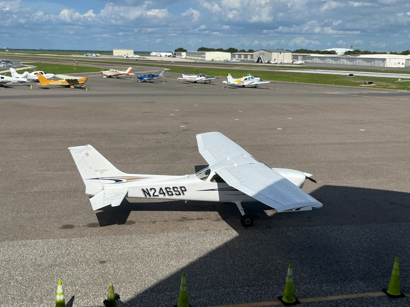 Blue Skies Above Cessna on the ramp at Lanett Municipal Airport